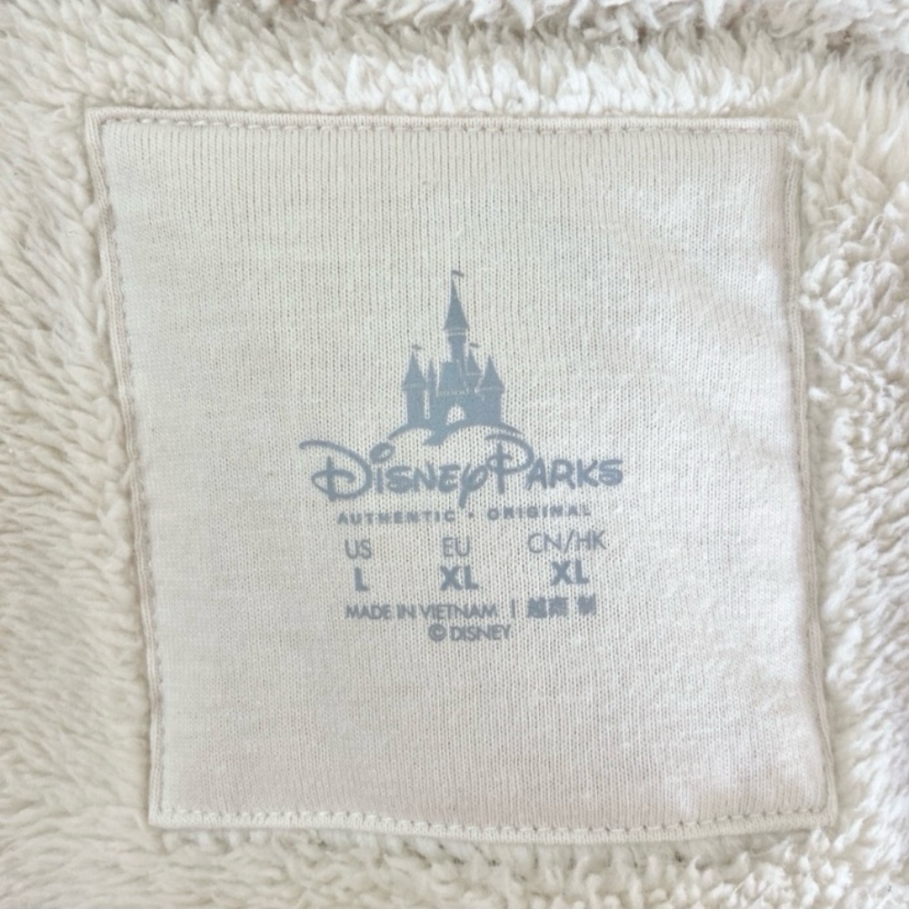 Disney Parks Mickey Mouse Black Quilted Puffer Jacket Hooded Sherpa Lined Large - Picture 6 of 10
